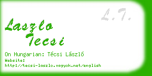 laszlo tecsi business card
